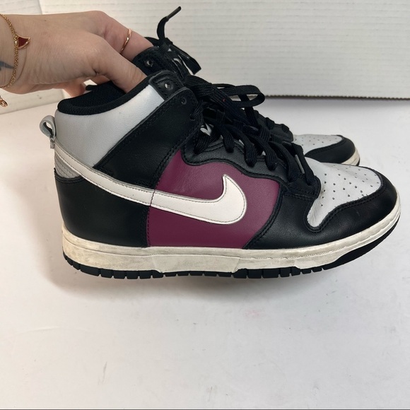 Nike WMNS Dunk High DD1869-005 Black Rosewood Pure Platinum Women's EUC Street - Picture 3 of 10